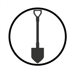 shovel, garden equipment. Icon Vector Logo Template Illustration Design. EPS 10 vector.