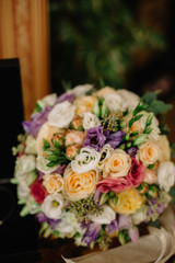 close up of wedding bouquet