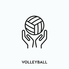 volleyball icon vector. volleyball icon vector symbol illustration. Modern simple vector icon for your design. volleyball icon vector.	