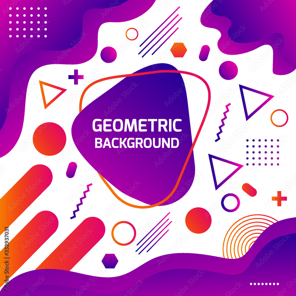 Fototapete abstract texture, background color gradient pattern. geometric wave lines set vector