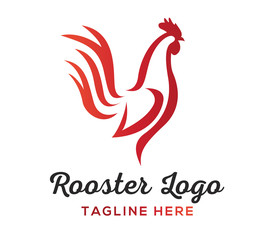 Rooster, Chicken Logo Vector Template Design Illustration