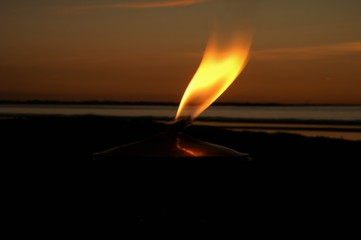 Kerzenschein am Strand