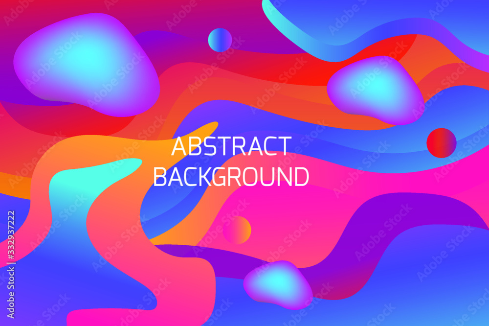 Poster abstract texture, background color gradient pattern. geometric wave lines set vector