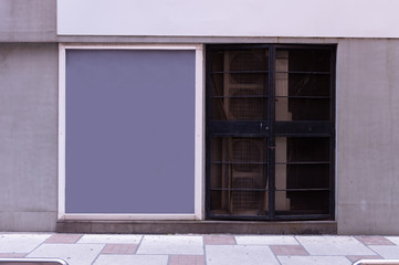 Shop Boutique Store Front with Big Window and Place for Name