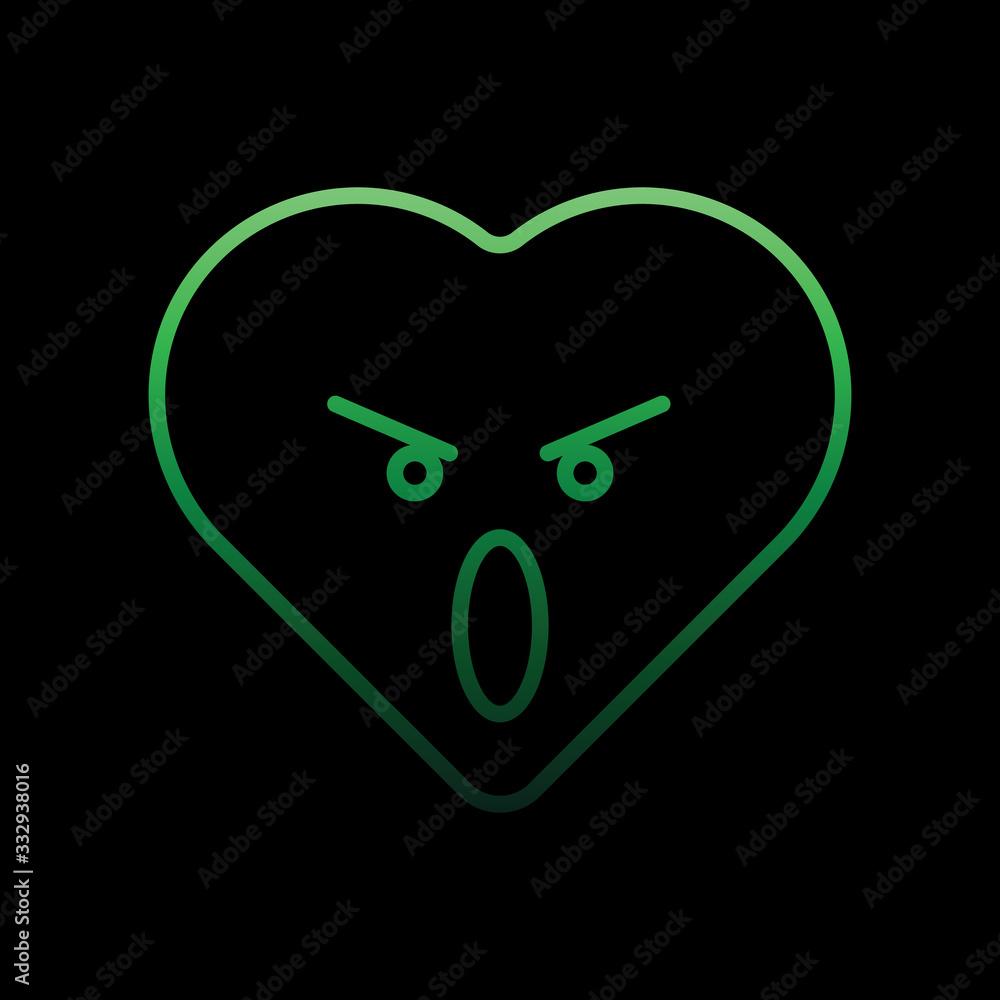 Aufkleber angry bad nolan icon. simple thin line, outline vector of heart emotions icons for ui and ux, websit