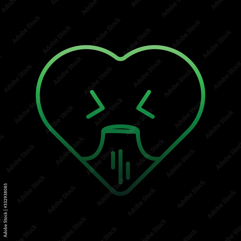 Poster drunk emoji nolan icon. simple thin line, outline vector of heart emotions icons for ui and ux, webs