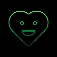 emoji grinning nolan icon. Simple thin line, outline vector of heart emotions icons for ui and ux, website or mobile application