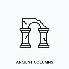 ancient columns icon vector. columns symbol sign