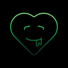 drooling emoji nolan icon. Simple thin line, outline vector of heart emotions icons for ui and ux, website or mobile application