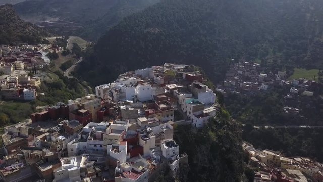 AERIAL: Old medina in Moulay Idriss