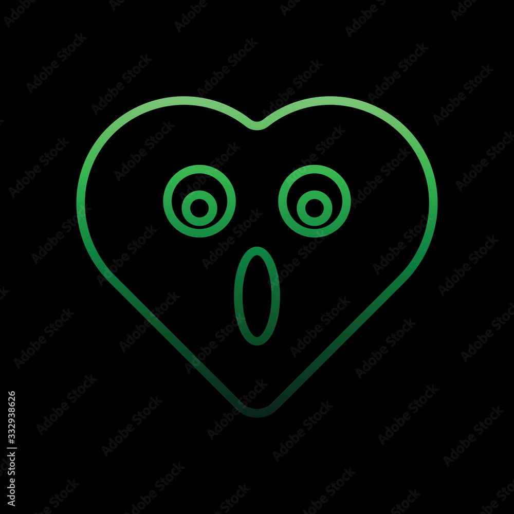 Poster amazing emoji nolan icon. simple thin line, outline vector of heart emotions icons for ui and ux, we