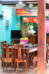 Decoration of open street cafe Hoi An