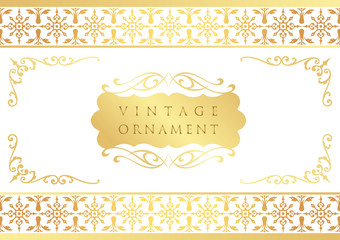 vintage ornament. floral decorative frame.