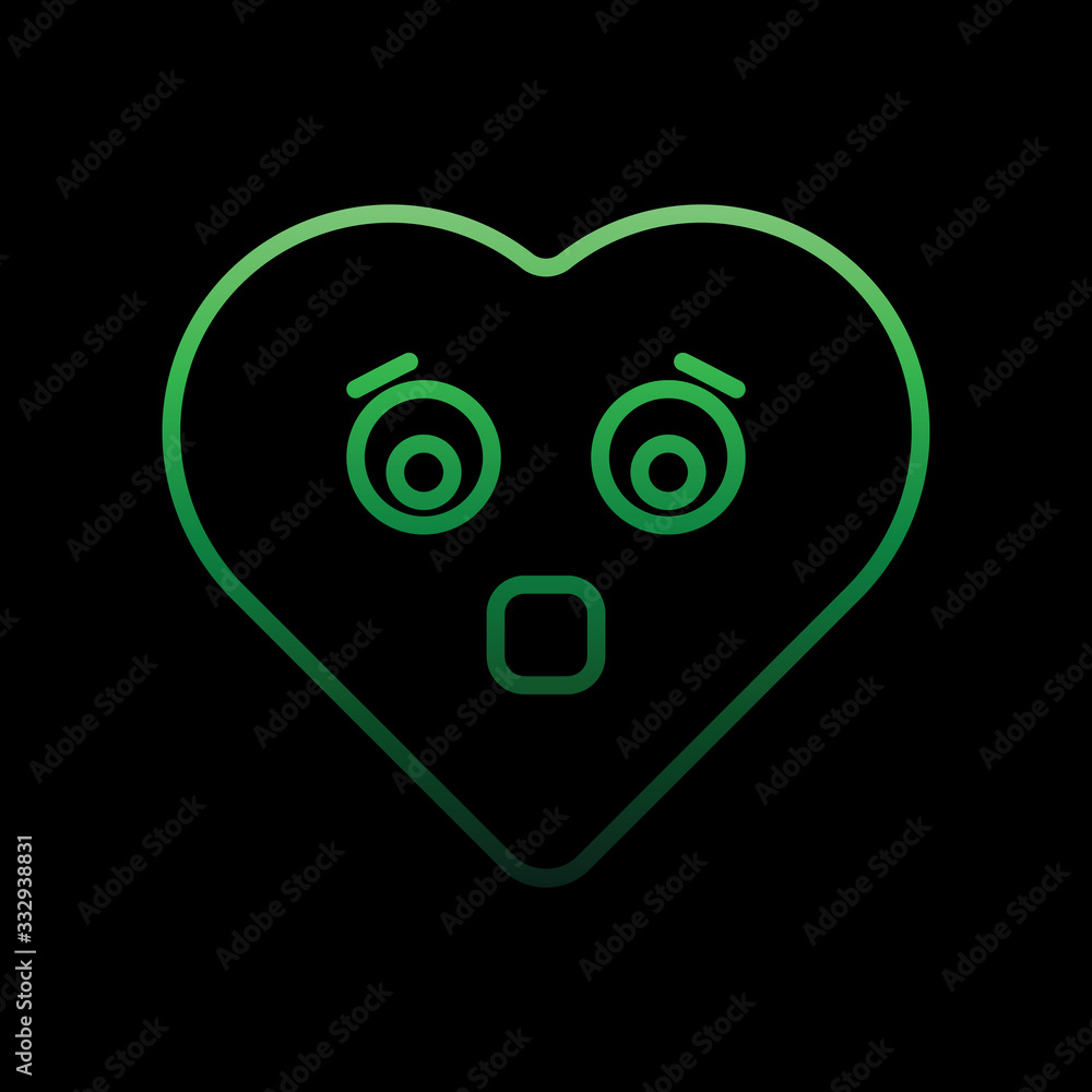 Poster afraid emoji nolan icon. simple thin line, outline vector of heart emotions icons for ui and ux, web