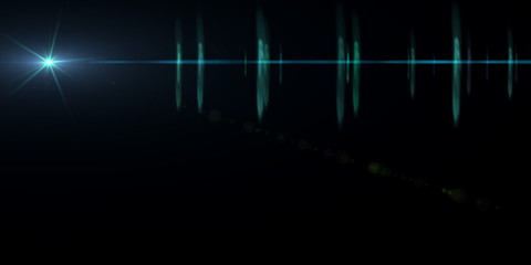 Fototapeta premium Overlays, overlay, light transition, effects sunlight, lens flare, light leaks. High-quality stock images of sun rays light effects, overlays or golden flare isolated on black background for design 