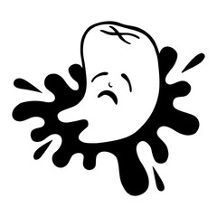 THE TOOTH IS CRYING BECAUSE IT HASN'T BEEN CLEANED