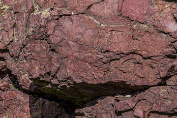 The Natural stone texture, big dark brown rock. Natural background.