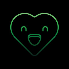 emoji happy nolan icon. Simple thin line, outline vector of heart emotions icons for ui and ux, website or mobile application
