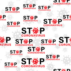 Stop Virus. Bacteria Seamless Pattern. Vector