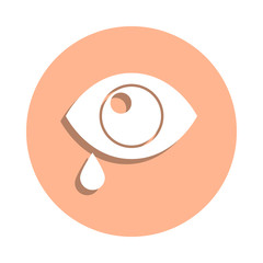 Droop, eye, sad badge icon. Simple glyph, flat vector of peace and humanrights icons for ui and ux, website or mobile application