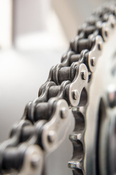 Transmission chain of a motorcycle