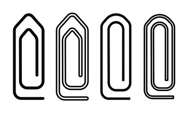 paper clips isolated on white background