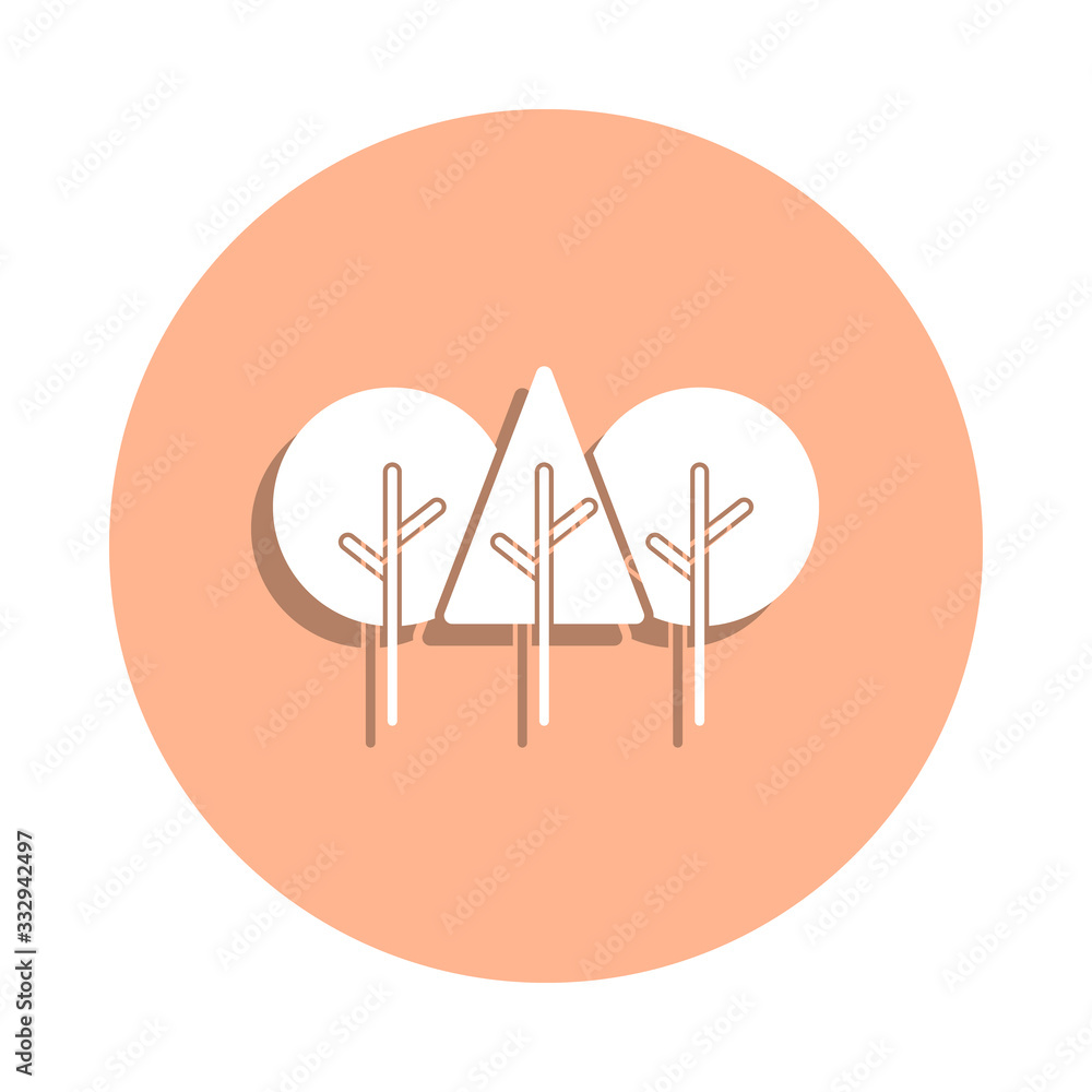 Poster forest, tree badge icon. simple glyph, flat vector of ecology icons for ui and ux, website or mobile