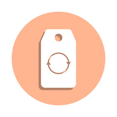 Recycle, reusable, tag badge icon. Simple glyph, flat vector of ecology icons for ui and ux, website or mobile application
