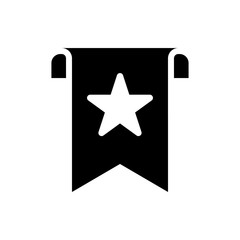 Bookmark Vector Colour With Glyph Icon Illustration