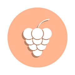 Grapes, fruit, organic badge icon. Simple glyph, flat vector of ecology icons for ui and ux, website or mobile application