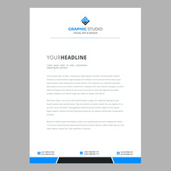 Obraz premium Letterhead Pad Design Clean Letterhead Pad Stationery Design Corporate identity business set template. Blank cd - dvd, business cards, envelope, mouse pad. Fully editable eps10 vector illustration