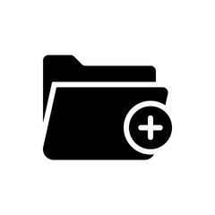 New Folder Vector Colour With Glyph Icon Illustration