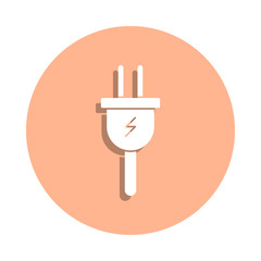 Plug, power badge icon. Simple glyph, flat vector of ecology icons for ui and ux, website or mobile application