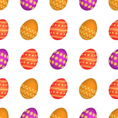 Seamless pattern with colorful Easter eggs