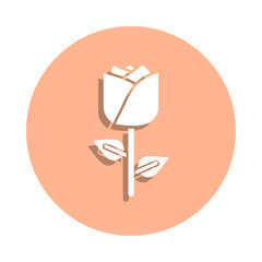 Rose, flower, ecology badge icon. Simple glyph, flat vector of ecology icons for ui and ux, website or mobile application