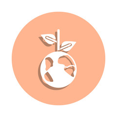 Ecology, earth ,leaf badge icon. Simple glyph, flat vector of ecology icons for ui and ux, website or mobile application