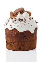  Kulich isolated on white background.
