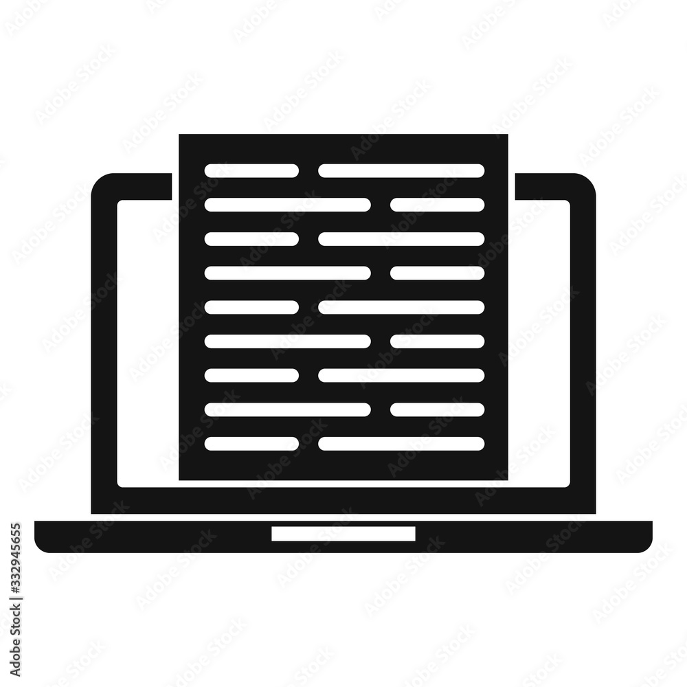 Poster online edit icon. simple illustration of online edit vector icon for web design isolated on white ba