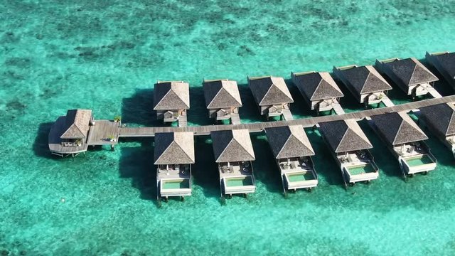 Maldives Luxury Villas Aerial Drone
