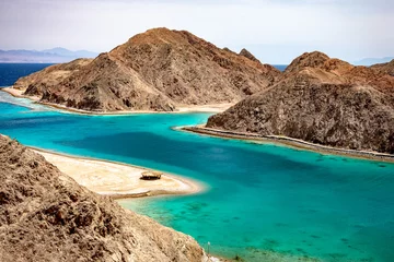 Foto op Plexiglas Scenic view of the Fjord Bay in Aqaba Gulf, Taba, Egypt. © yarkafox