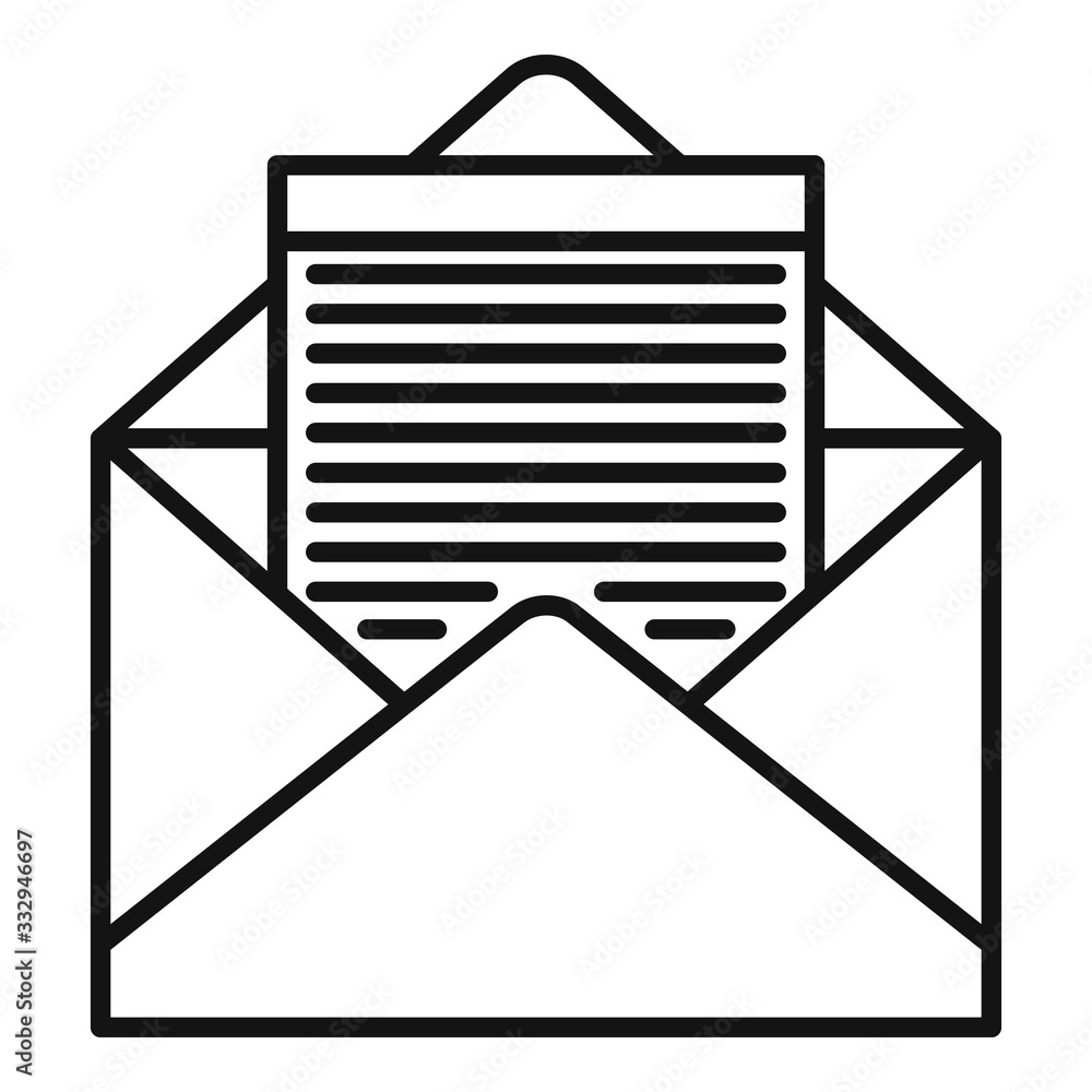 Poster edit document icon. outline edit document vector icon for web design isolated on white background