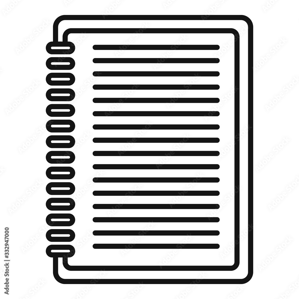 Poster essay edit icon. outline essay edit vector icon for web design isolated on white background