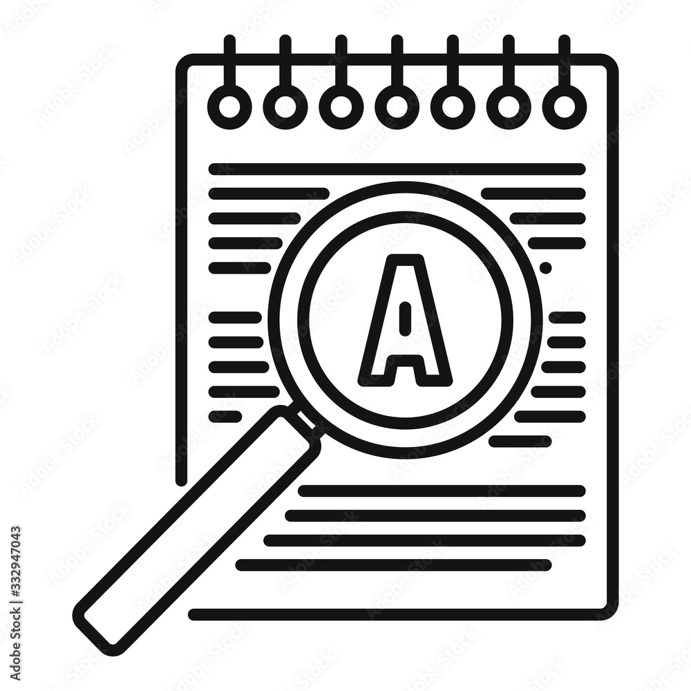 Poster paper editor icon. outline paper editor vector icon for web design isolated on white background
