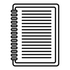 Essay edit icon. Outline essay edit vector icon for web design isolated on white background