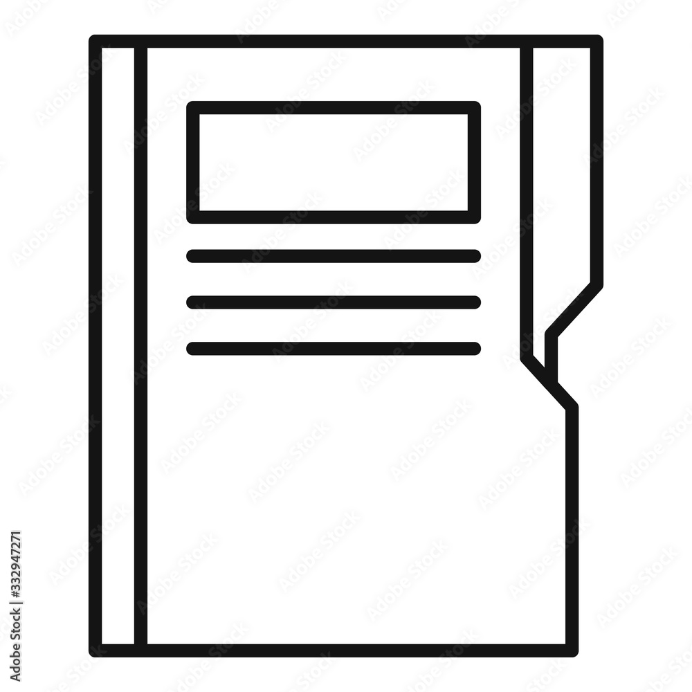 Poster paper proofread icon. outline paper proofread vector icon for web design isolated on white backgroun