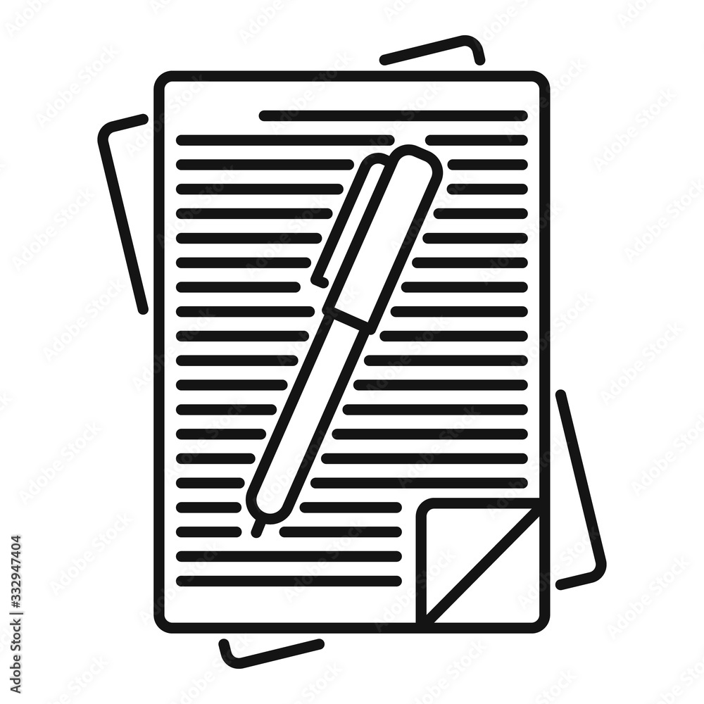 Poster review editor icon. outline review editor vector icon for web design isolated on white background