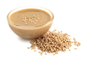 Tahini in a bowl.