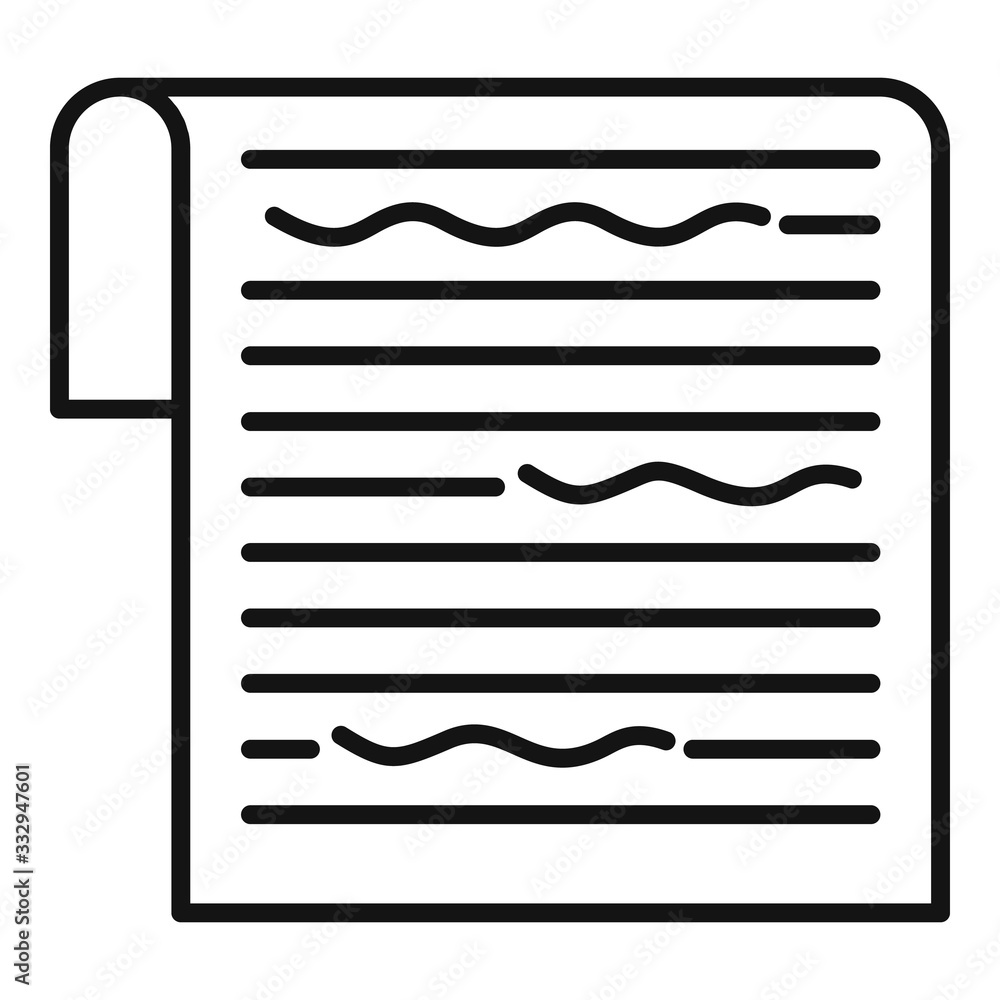Poster service editor icon. outline service editor vector icon for web design isolated on white background