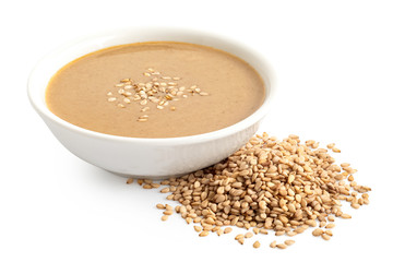 Tahini in a bowl.