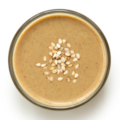 Tahini in a bowl.